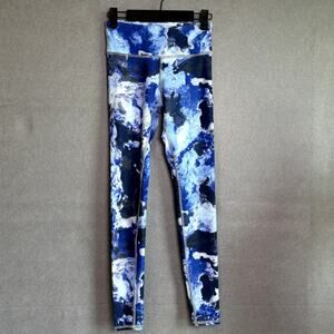 BECCA Leggings Pants Women's Blue Tie Dye Activewear Athleisure Small